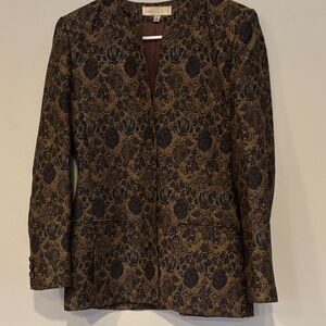 Barrie Pace Ltd size 4 Elegant Brown Floral Women's Jacket